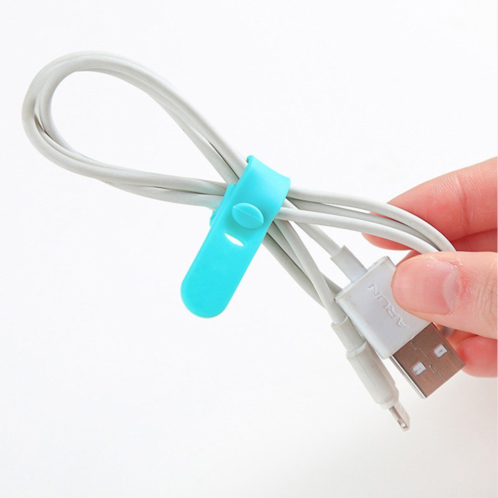 DÂY SILICON V6 Mới Về Buộc Giữ Tai Nghe/Cáp Sạc - Dây Quấn Đai Cố Định Dây Điện Nhiều Màu Tiện Lợi KABA