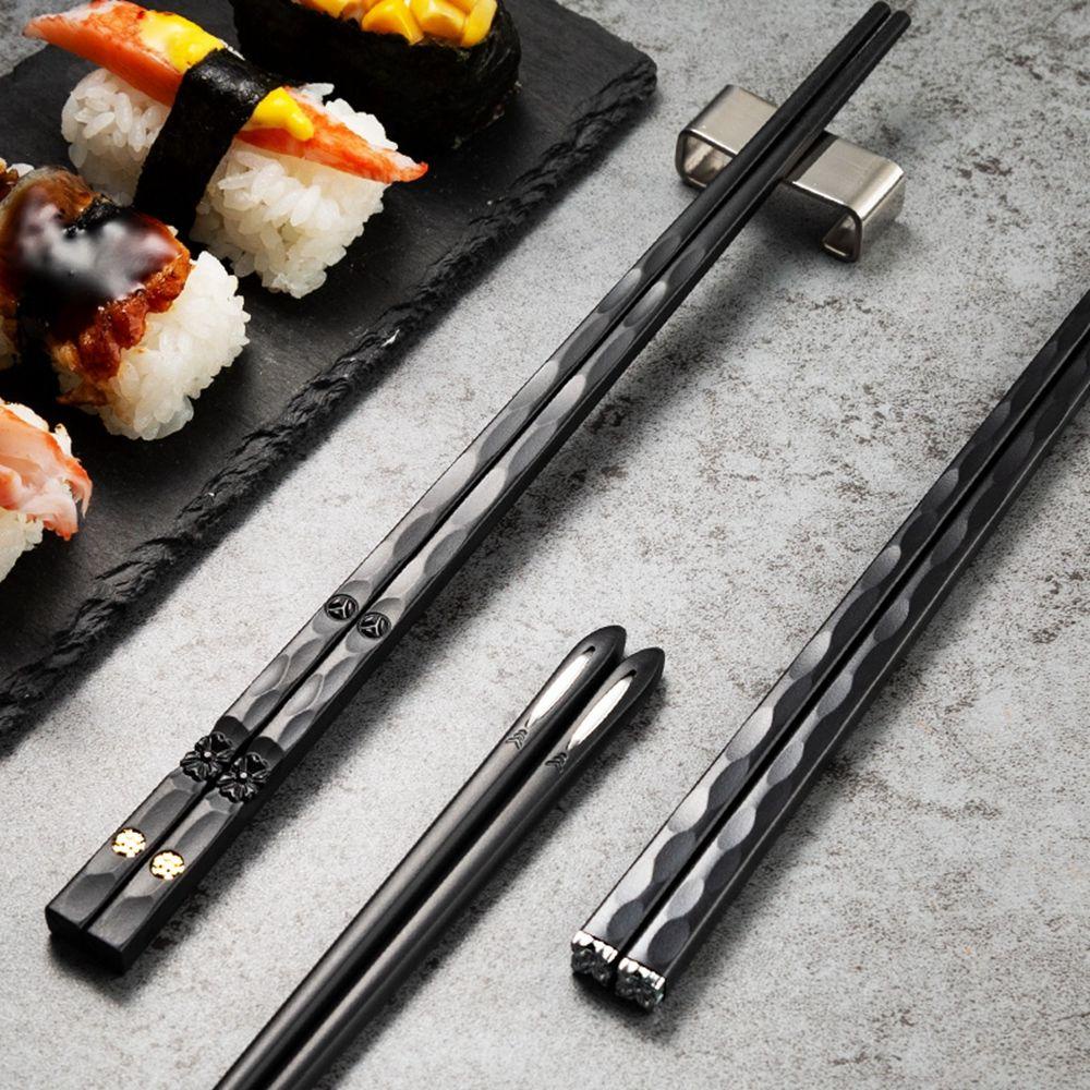 YIYU Đũa Ăn Sushi Bằng Sợi Thủy Tinh Polymer Cạnh Vuông Gọn Nhẹ Không Trượt An Toàn Cho Nhà Hàng Khách Sạn