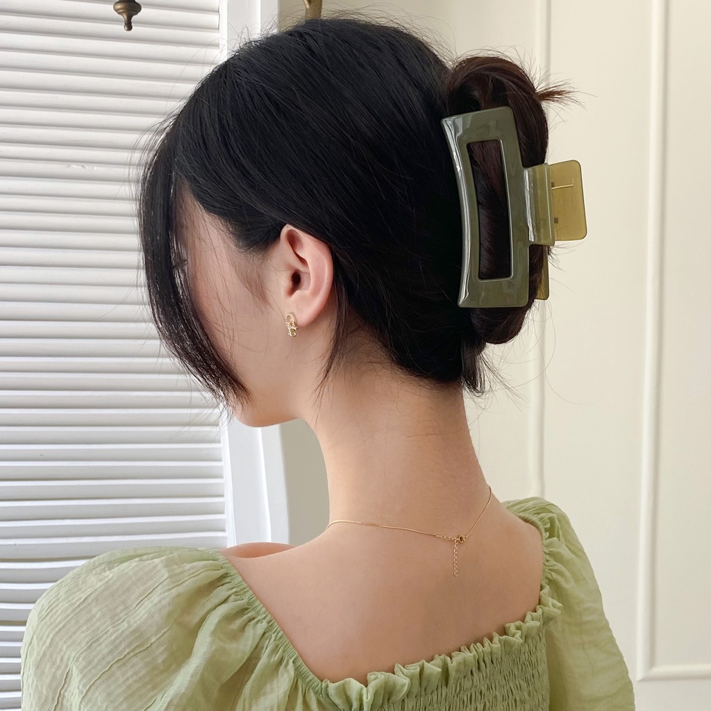 Kẹp tóc càng cua DODDER hình vuông màu sắc ngọt ngào thời trang dành cho nữ