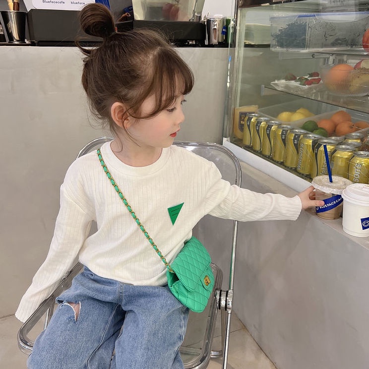 Áo Thun Tay Dài Thời Trang Xuân Thu Dễ Phối Đồ Cho Bé Gái