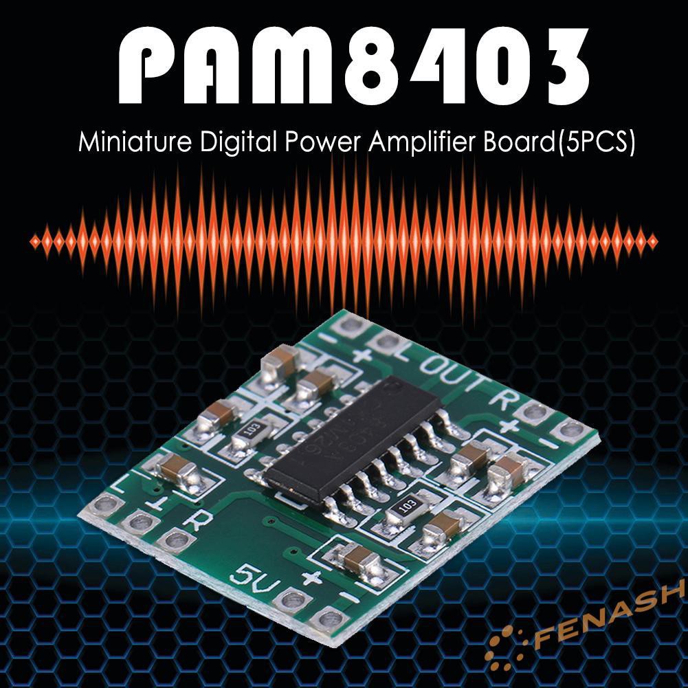 Fe 5/10pcs PAM8403 Mini Digital Amplifier Boards 2x3W Power Amplifier Modules