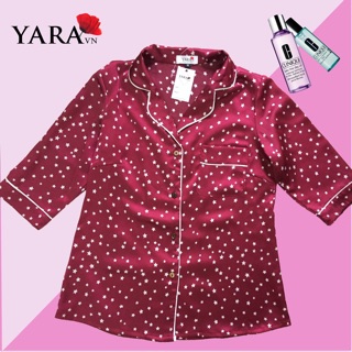 Bộ ngủ lụa hoạ tiết dài