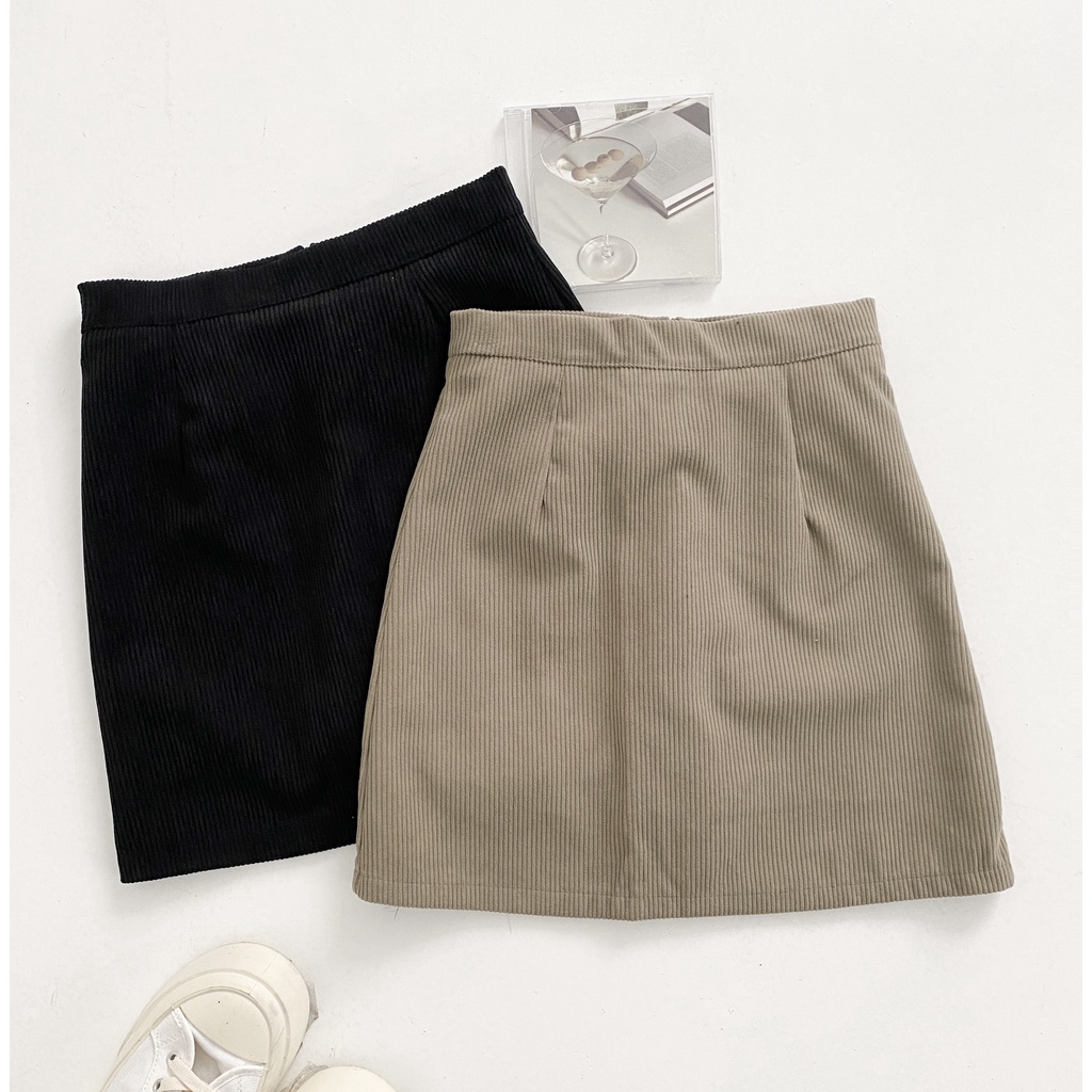 Chân váy ngắn chữ A nhung tăm ulzzang cạp cao thời trang Hàn Quốc thu đông FMStyle Saigon 21CV12GO0301 | BigBuy360 - bigbuy360.vn