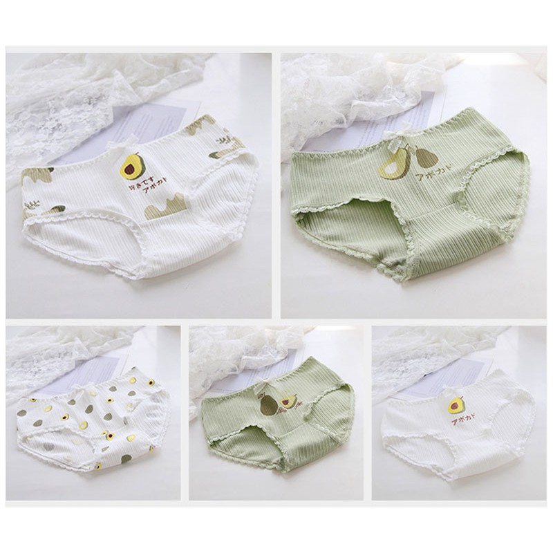 Quần lót cotton 100% Bơ phec Phối thắt nơ xuất Hàn