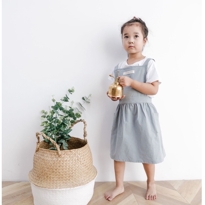 Tạp dề bé gái - GIBA, tạp dề trẻ em vải cotton phong cách Hàn Quốc