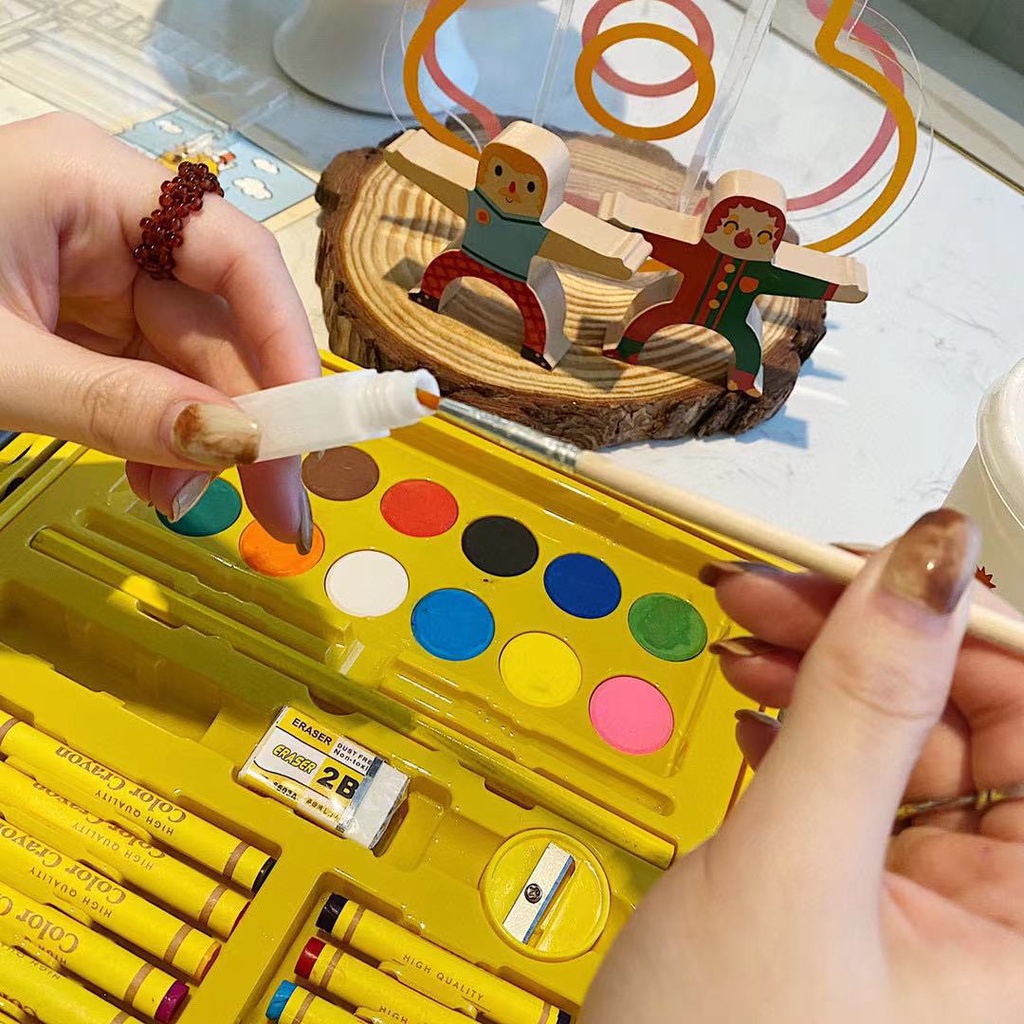 Bộ Hộp vali màu tô G.DUCK 67 chi tiết tiện lợi- nội địa Trung cho bé tập vẽ