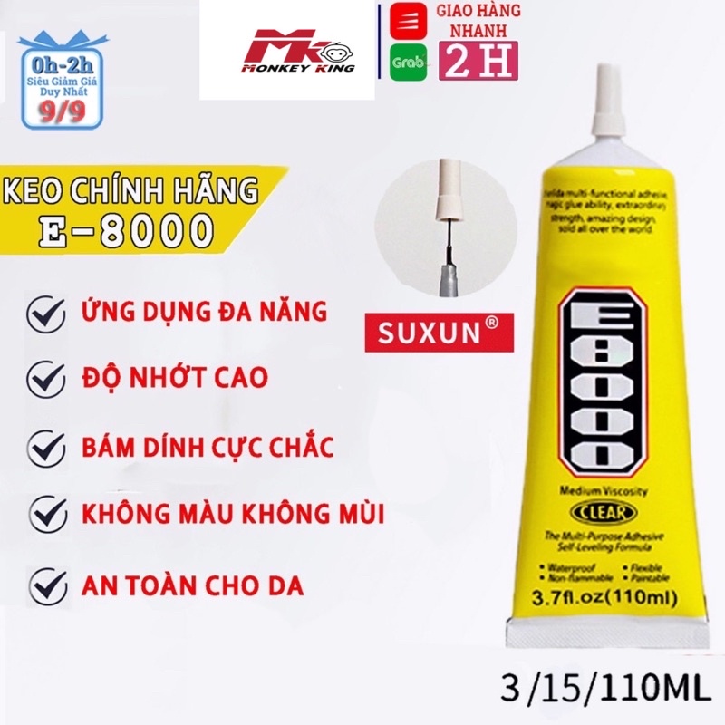 Keo Dán Kính - Dán màn hình điện thoại E8000 - Dán Phụ Kiện Trang Trí Điện Thoại, bám dính cực tốt - Việt Linh Store