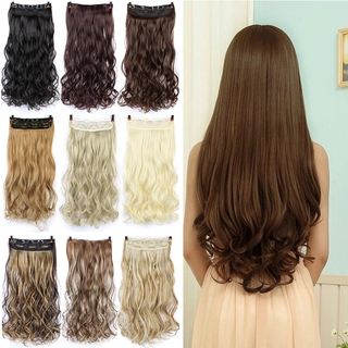 Tóc giả thẳng dài 24 inch kèm 5 kẹp tiện dụng cho nữ