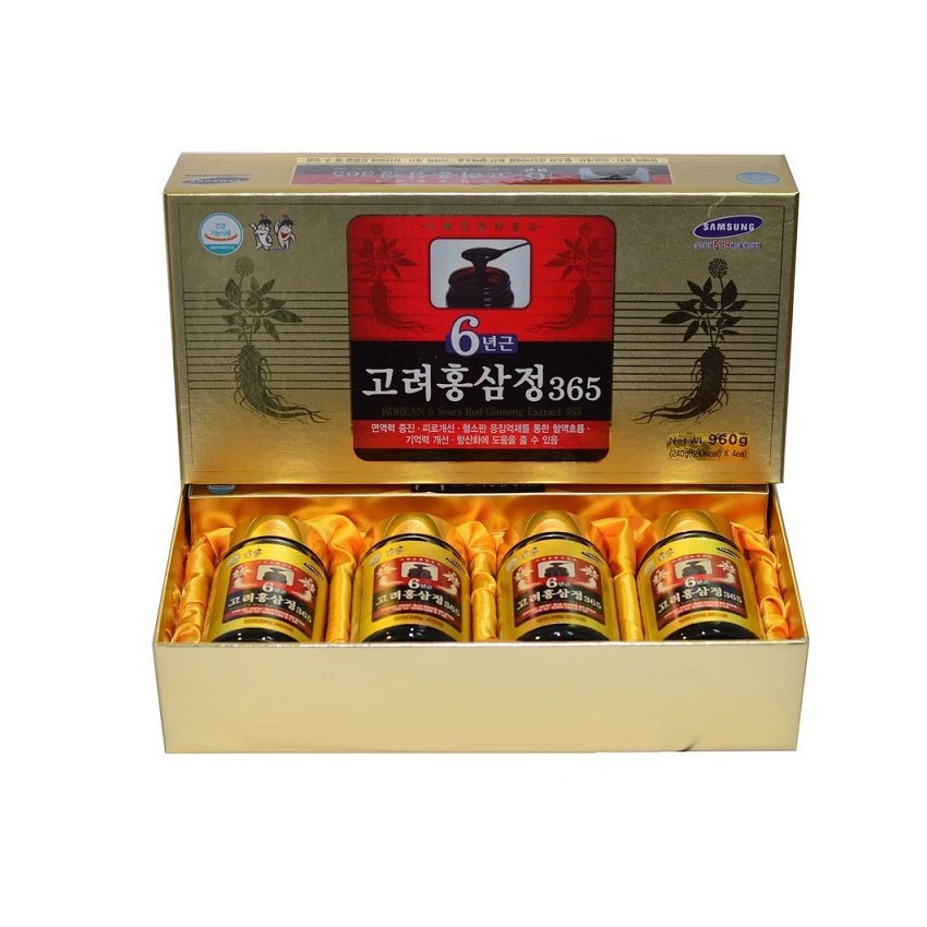 [GIÁ SỈ] [ẢNH THẬT]Cao Hồng Sâm 365 Hàn Quốc, Hộp 4 lọ, 240ml............