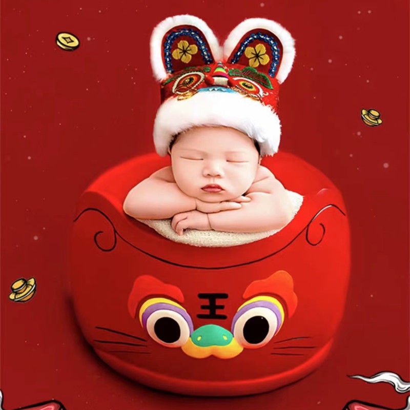 Bộ Đồ Hóa Trang Chú Hổ Đội Mũ Thiết Kế Độc Đáo Dùng Làm Phụ Kiện Chụp Ảnh Cho Bé Sơ Sinh