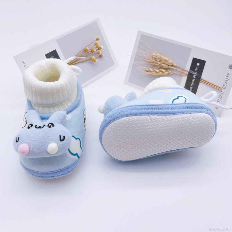 Giày tập đi đế bền chống trượt giữ ấm cho trẻ sơ sinh