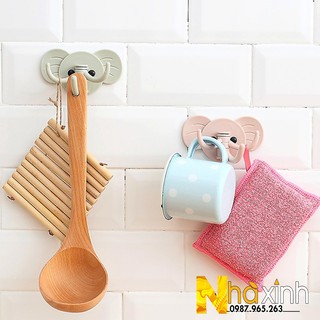 Bộ 3 móc dán con voi / Móc treo đồ con voi