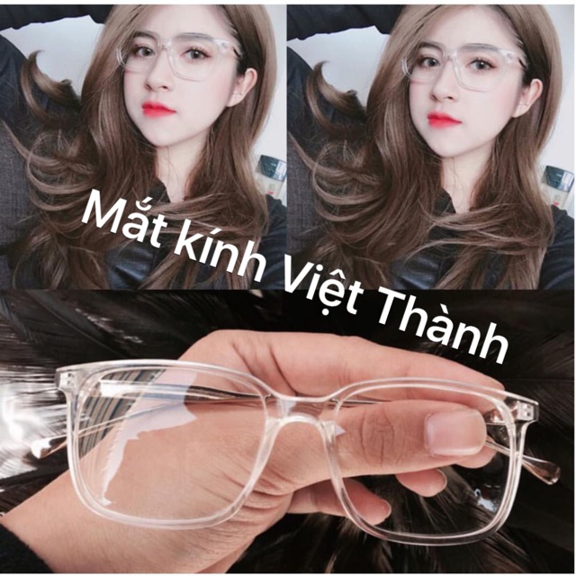 HCM gọng Kính trong suốt chân vàng 2023 lắp kính cận theo yêu cầu