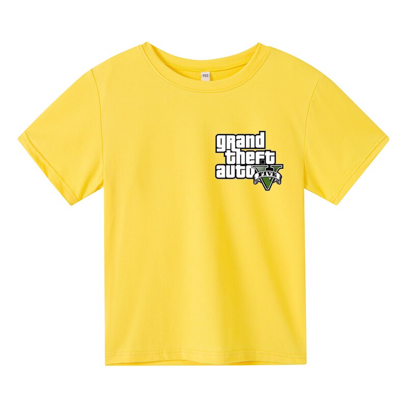 2021 Fashionable And Handsome Children's Short Sleeve Tops Grand Theft Auto Game GTA 5 Best-selling Girl Casual T-shirt Baby Boy