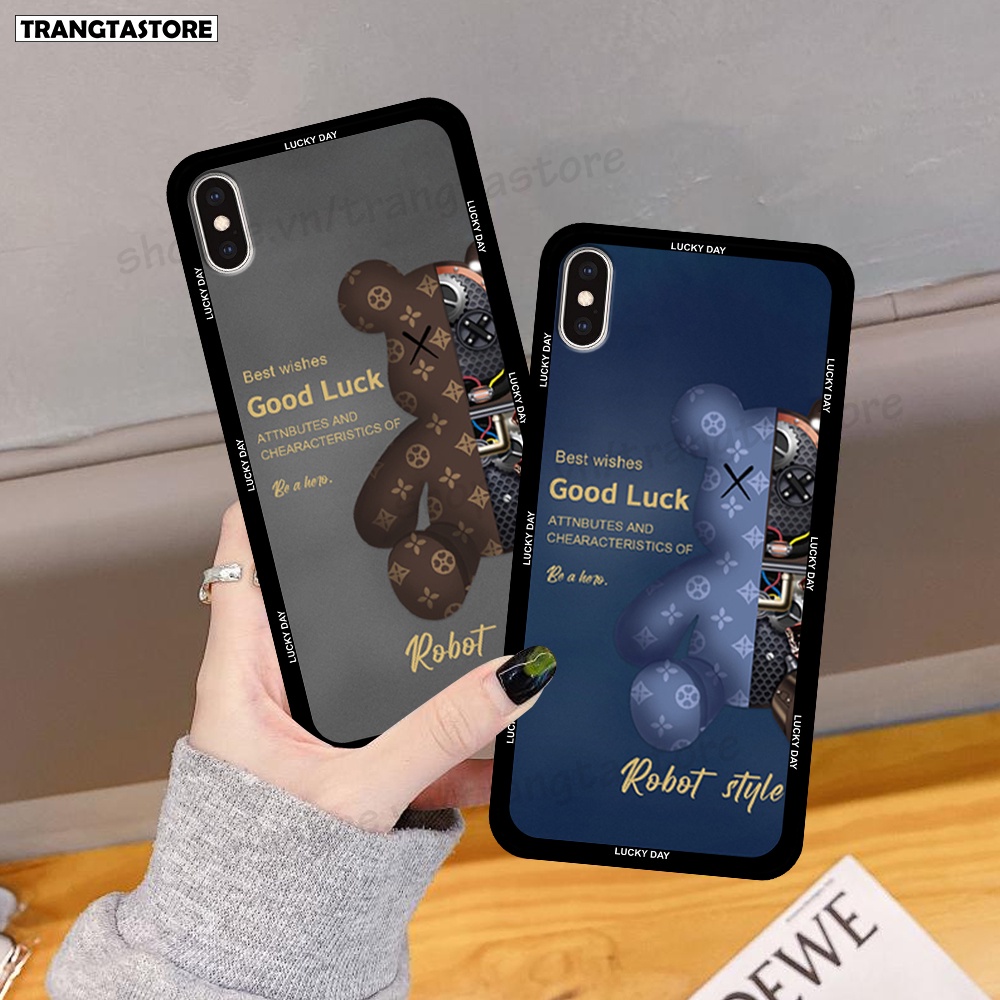 Ốp Iphone X Xs XR Xsmax 11 11 Pro Max in hình gấu Bearbrick,Mountain,xanh,đen,đỏ giá rẻ