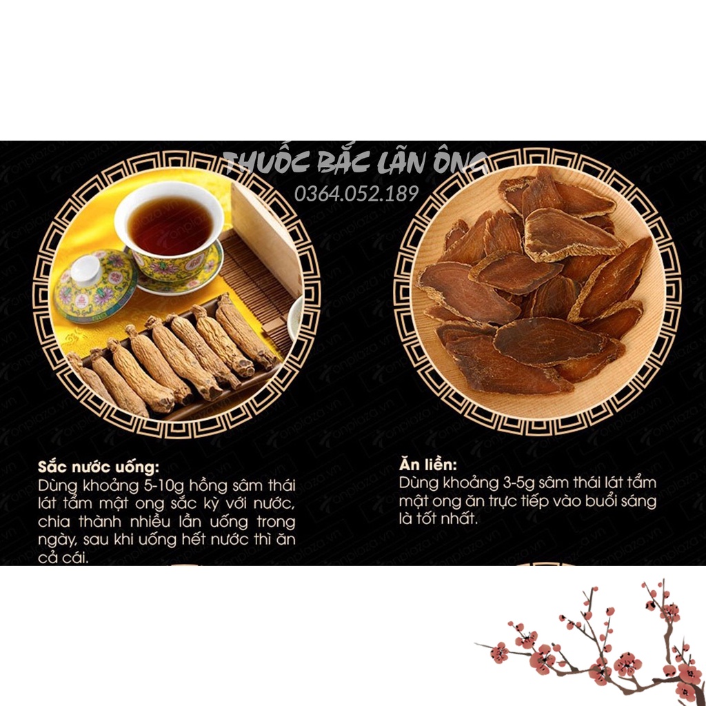 Hồng sâm củ tẩm mật ong Hàn Quốc (Hộp 10 củ x 30gram)- Thuốc Bắc Lãn Ông