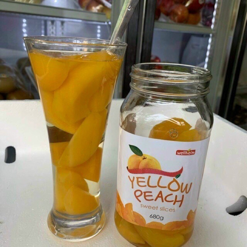 Đào Ngâm Yellow Peach  lọ 680g