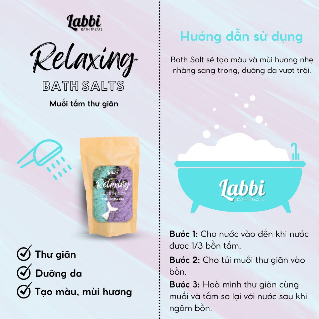 𝐖𝐀𝐓𝐄𝐑𝐅𝐀𝐋𝐋 [Labbi] Relaxing Bath Salt / Muối thư giãn dưỡng da
