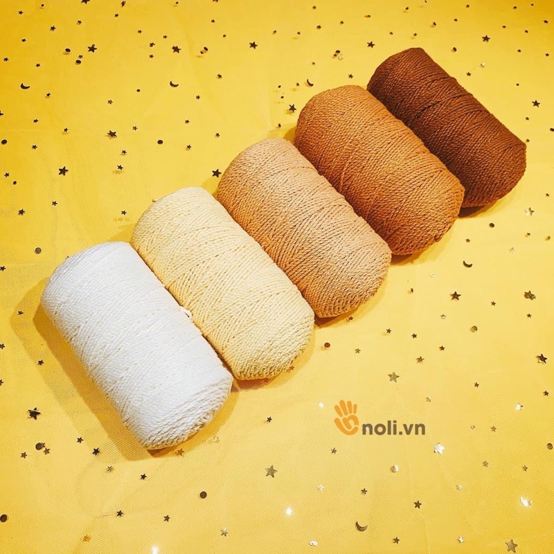 Sợi simply Craft yarn VN móc túi xách, túi tote, mũ nón lên dáng cứng cáp, chắc chắn, màu sắc mộc mạc, tự nhiên 100g