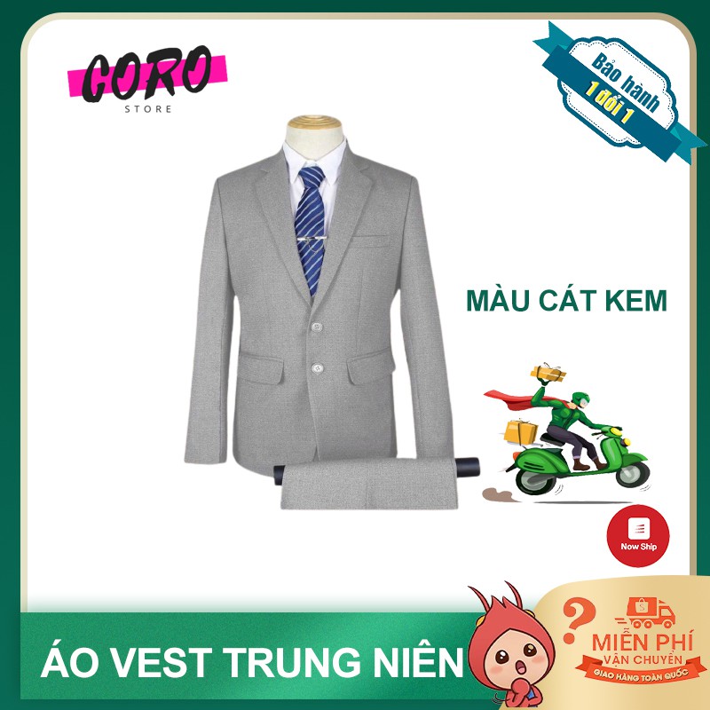 Áo Vest Nam Trung Niên Form Rộng Dành Cho Người Trung Tuổi Không Nhăn, Không Nhàu Size Từ 50 - 90Kg