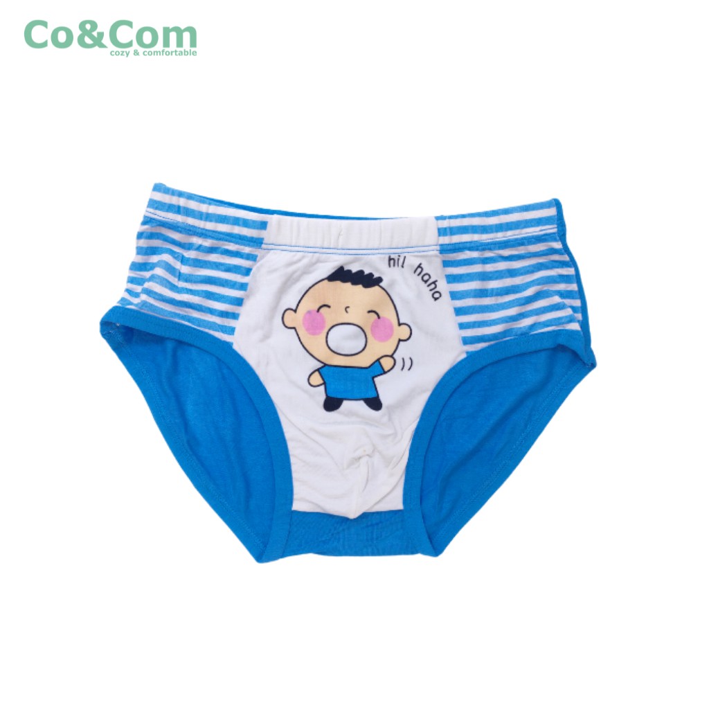 Quần Lót Bé Trai 15-35 Kg Dáng Vát Cao Cấp Co&amp;Com BOY0515 Vải Cotton Modal Nhẹ Mát In Hình Ngộ Nghĩnh