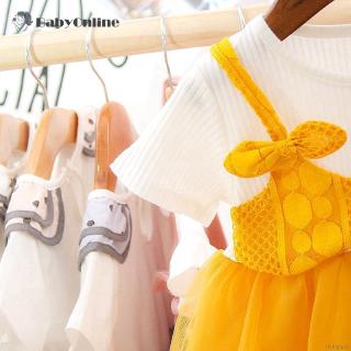 Đầm Bé Gái 2 Lớp Phối Lưới