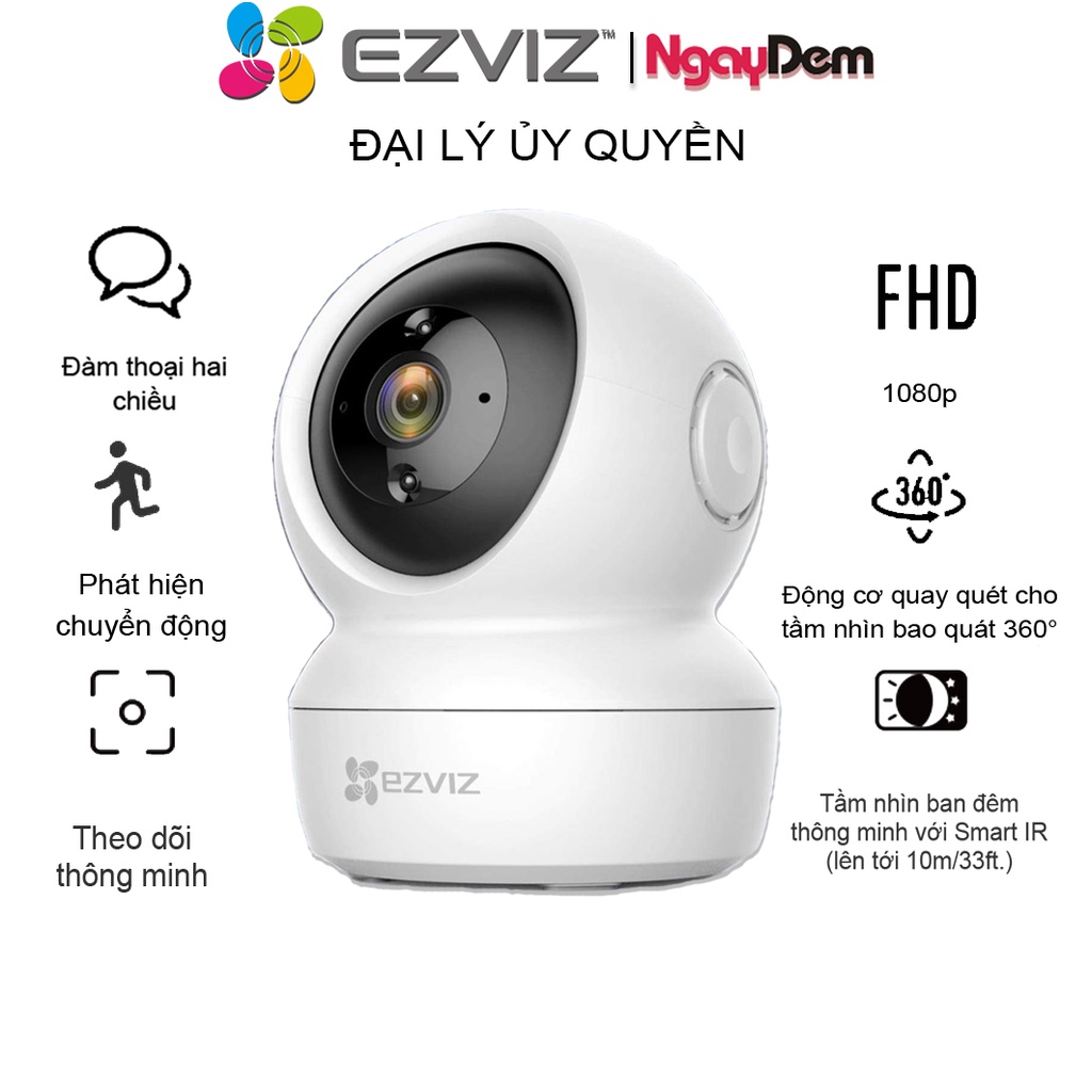 Camera Wifi EZVIZ C6N 1080P 2MP / 2K 4MP Xoay 360 , Đàm thoại - Hàng chính hãng