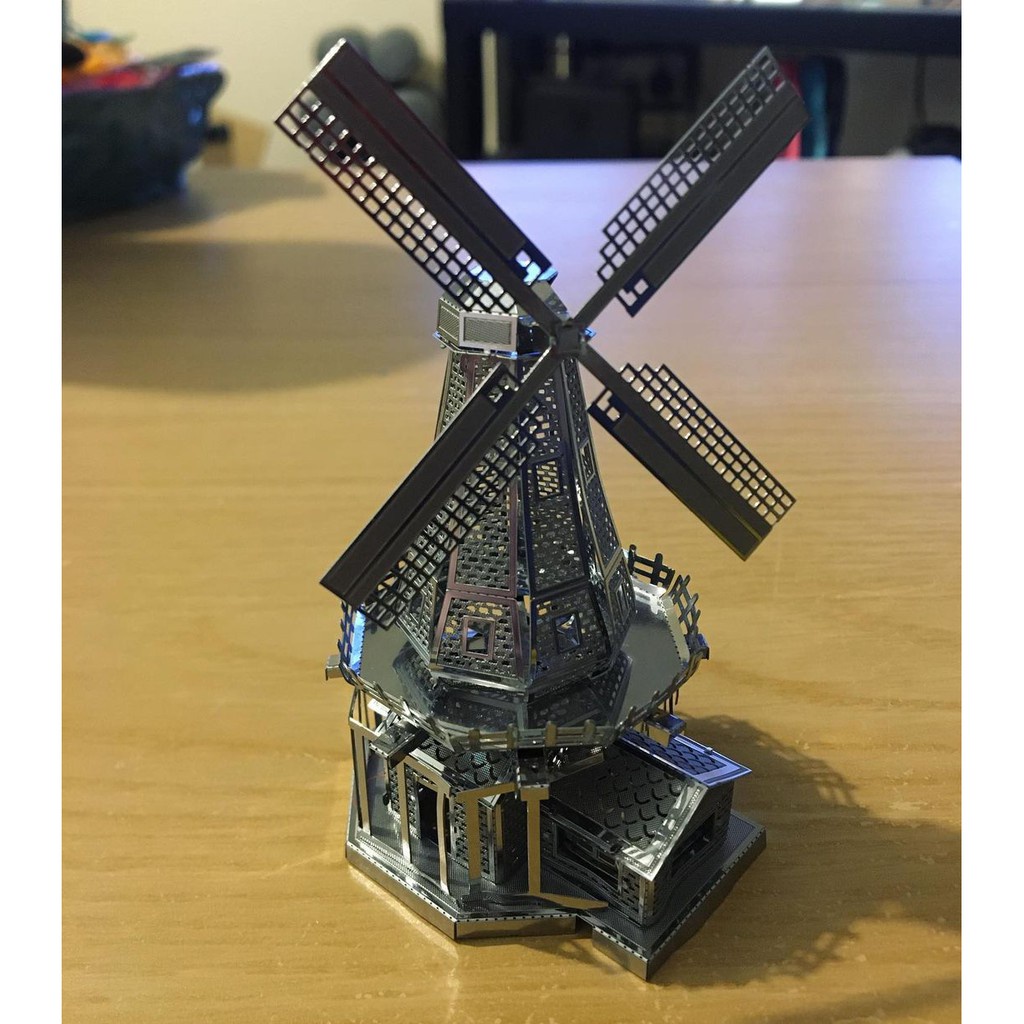 Mô Hình Kim Loại Lắp Ráp 3D Metal Mosaic Cối Xay Gió Windmill