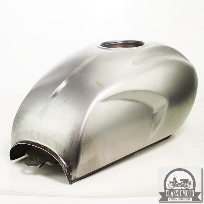BÌNH XĂNG XE MÁY ĐỘ CAFE RACER CLASSIC - Bình Xăng Độ loại lớn Bình mộc, chưa sơn, đầy đủ nắp khóa xăng theo bộ