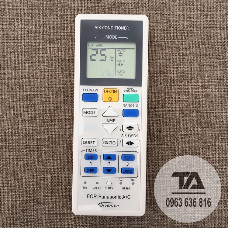 Điều khiển điều hòa Panasonic.┃Remote máy lạnh Panasonic.