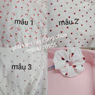 Vải đũi tơ họa tiết quả dâu