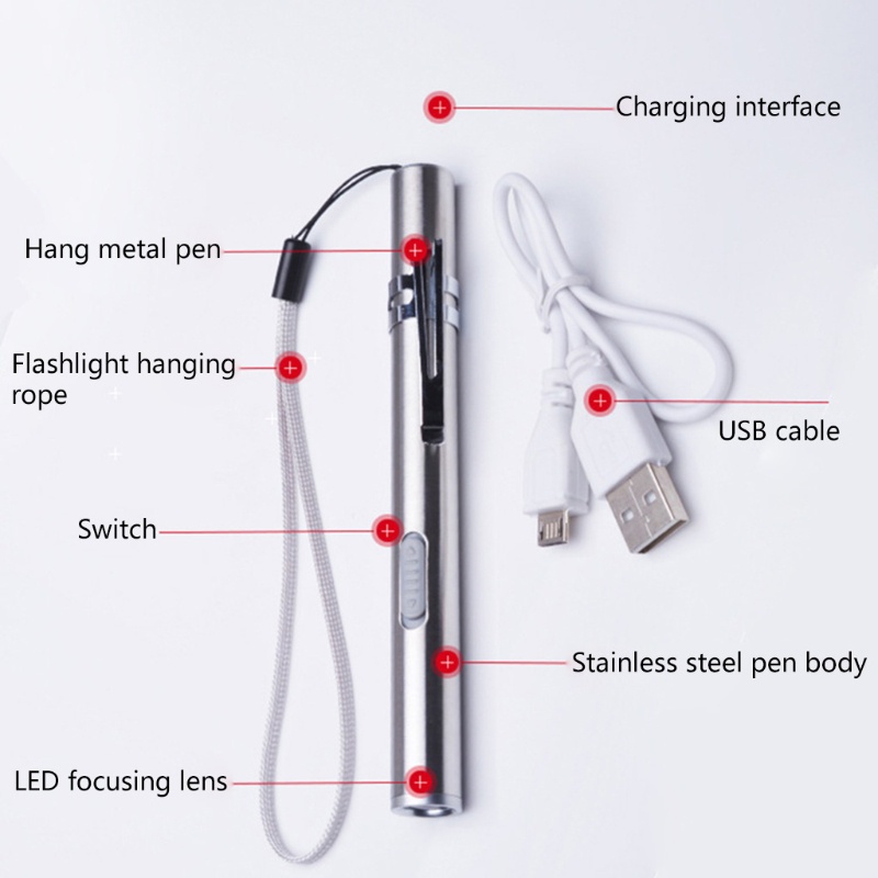 Đèn pin cắm trại dã ngoại mini sạc USB tiện dụng