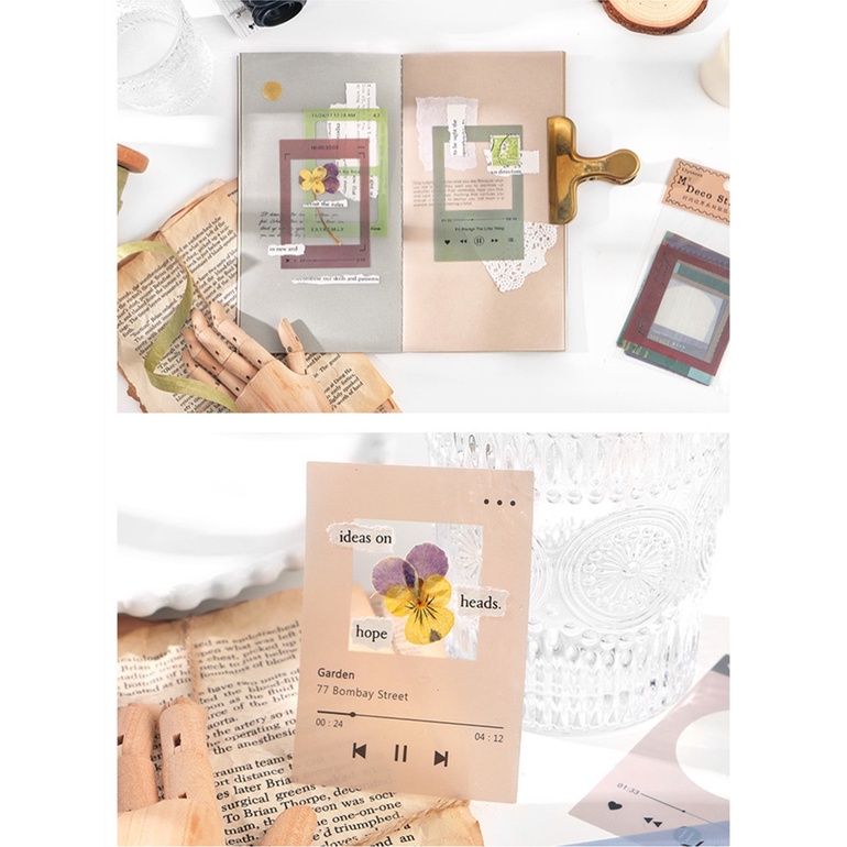 Sticker Dán Trang Trí Sổ Tay Diy Hình Khung Bìa Thư