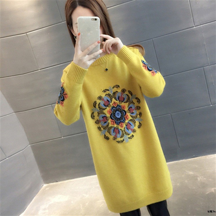 Áo Sweater Chui Đầu Cổ Tròn Thời Trang Mùa Thu Cho Nữ