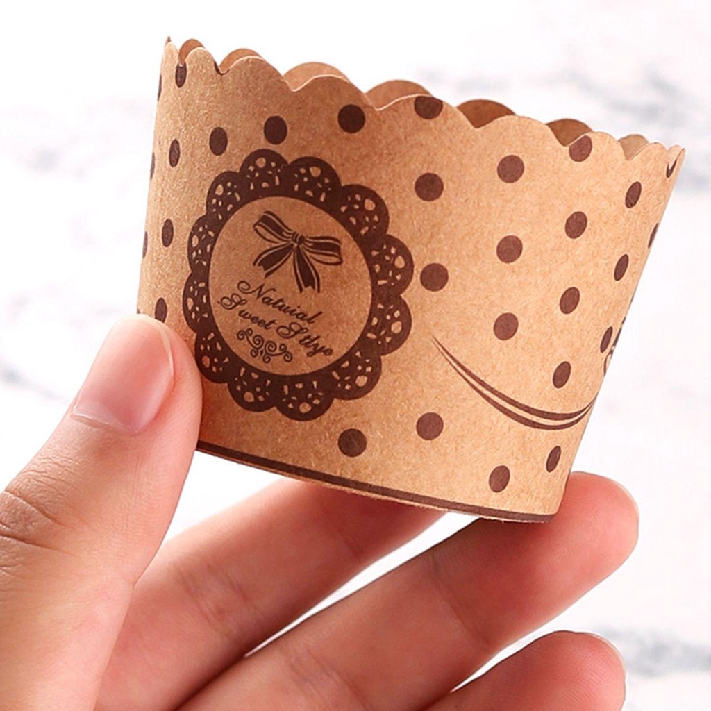 Giấy Kraft Lót Bánh Cupcake Trang Trí Tiệc Cưới