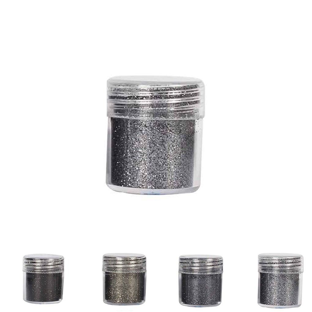 Bột Kim Tuyến Lấp Lánh Màu Đen Trang Trí Móng Tay 4-16
