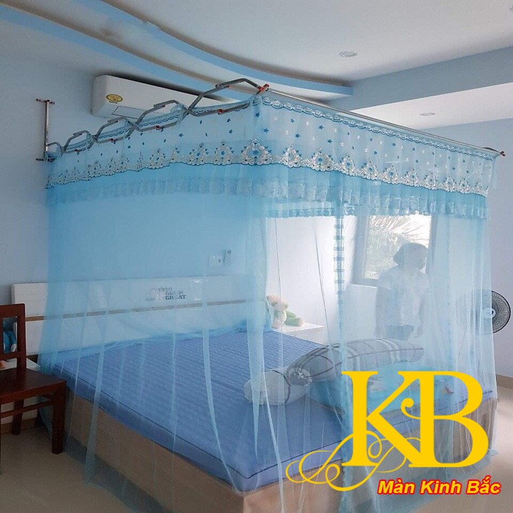 Màn Cưới- Màn Khung Xếp Gọn Trọn Bộ Khung+ Màn tuyn lạnh phối ren kiểu