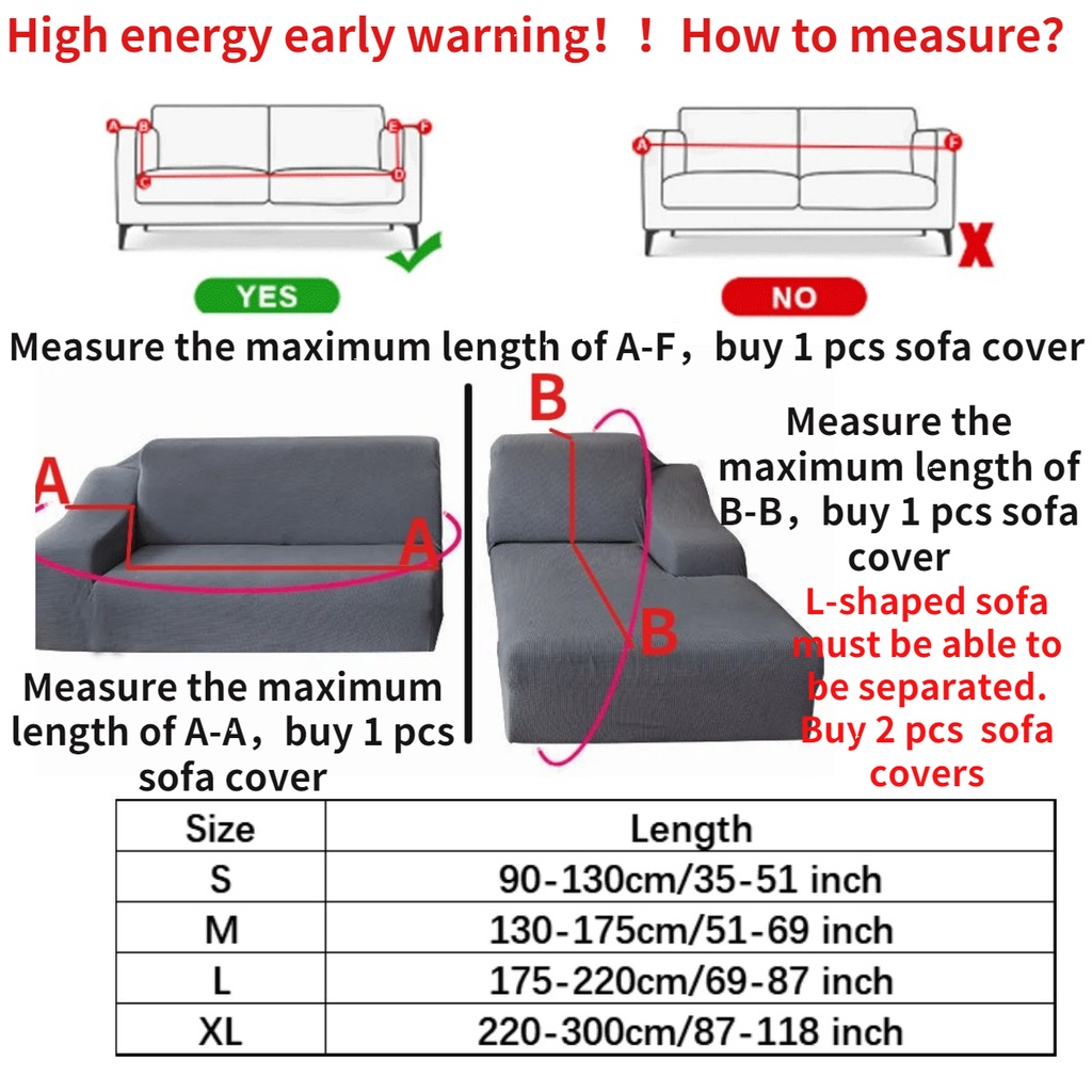 Vỏ Bọc Ghế Sofa 1 / 2 / 3 / 4 Chỗ Ngồi Co Giãn Chống Bụi Chỗ Ngồi Hình Chữ L Chống Trượt Co Giãn