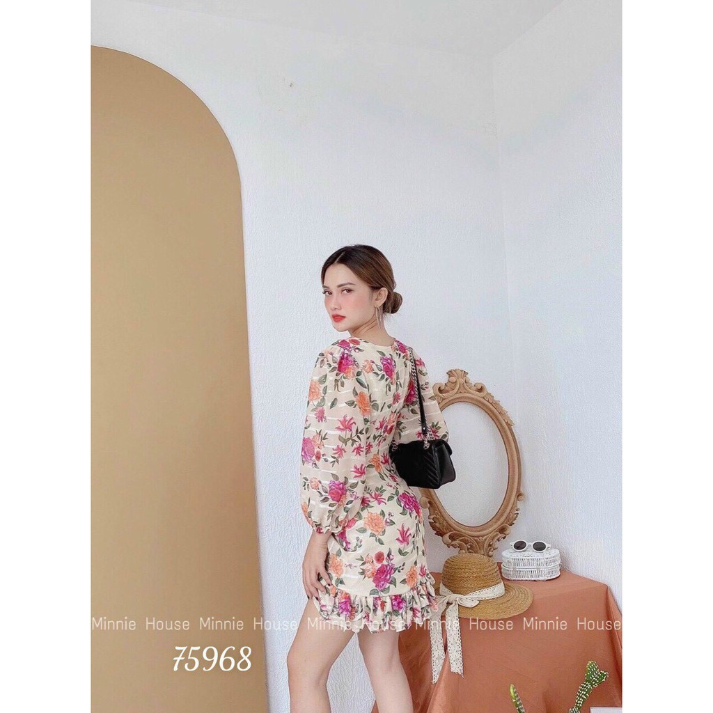 ĐẦM VOAN NHẬT HỌA TIẾT HOA LỤA SIÊU XINH , SIÊU ĐẸP , TÔN DÁNG CHO CÁC CHỊ EM