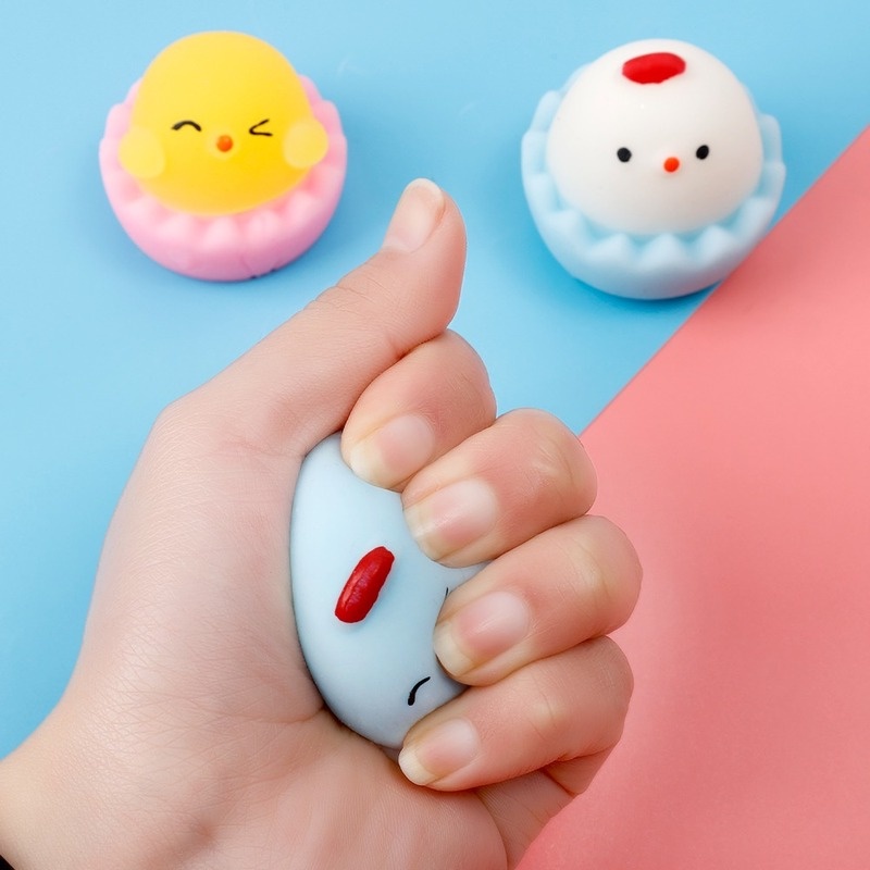 1 Đồ Chơi Squishy Hình Trứng Phục Sinh Dễ Thương