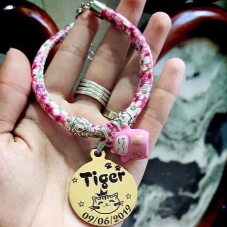 (Combo) Thẻ Tên Thú Cưng Đã Bao Gồm Vòng, Bảng Tên Chó Mèo giahuypetshop