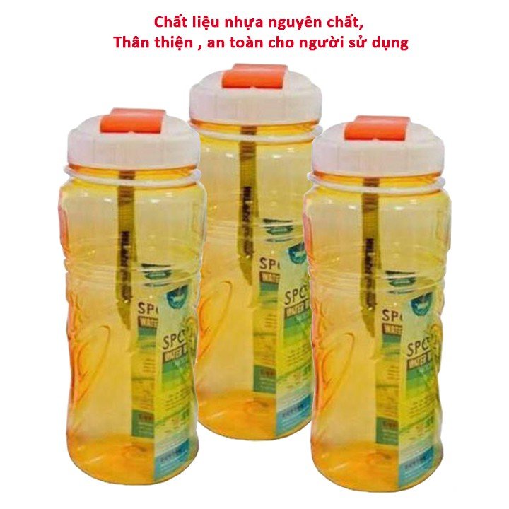 Bình nước thể thao song long nắp bật dung tích 500-750-1000ml tiện dụng cho mùa hè 2022