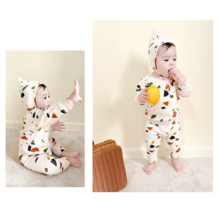 Bộ quần áo ngủ tay dài cho trẻ sơ sinh