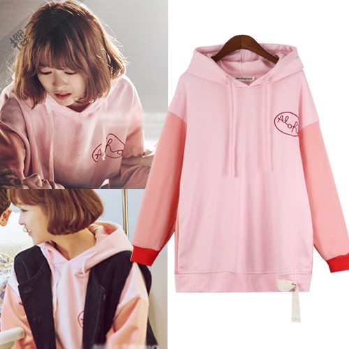 ÁO HOODIE HỒNG NỮ GIỐNG CÔ GÁI CỬ TẠ BONG SON