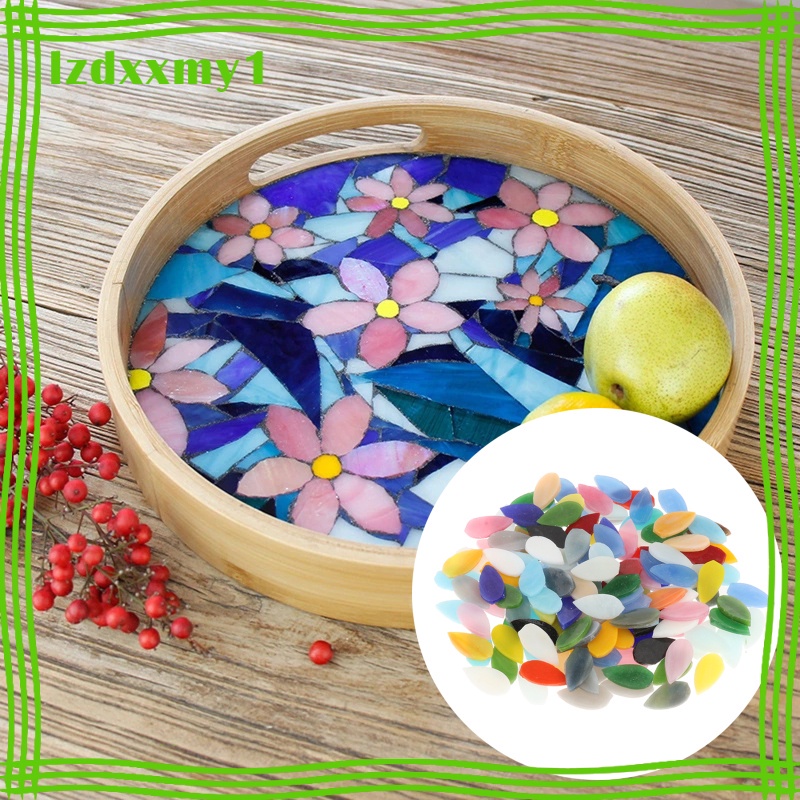 Gói 150 hạt đá mosaic thủy tinh nhiều màu sắc dùng để làm đồ thủ công nghệ thuật