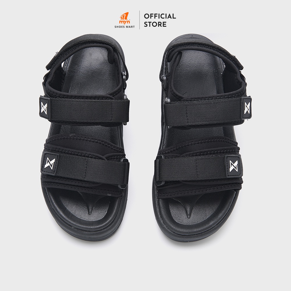 Sandal nam nữ ZX 2125 All Black 2 quai bản to có lót quai, đế 3,5cm Phylon 3 lớp chất liệu EVA cao cấp