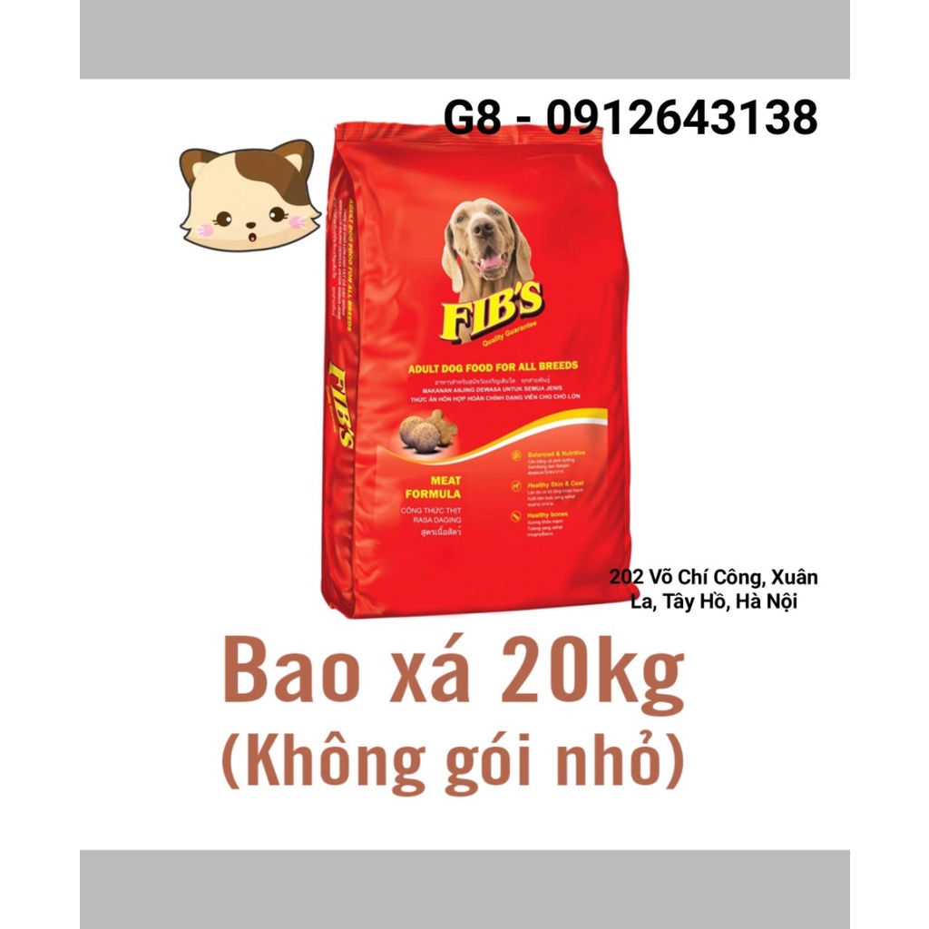20kg Dạng xá FIB’S - Thức ăn chó trưởng thành