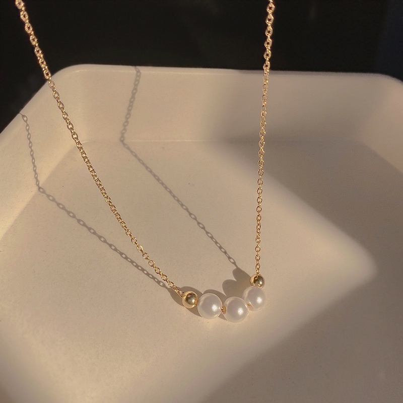 Vòng Cổ Ngọc Trai Bằng Titan B450 Thời Trang Sang Trọng Cho Nữ