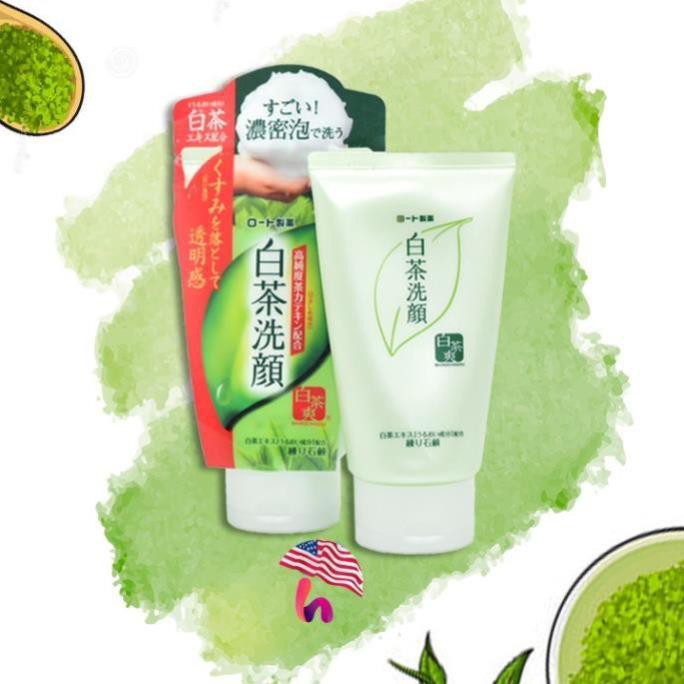 [ HÀNG AUTH] Sữa Rửa Mặt Trà Xanh Rohto Shirochasou Green Tea Foam 120g Hàng Nhật Nội Địa