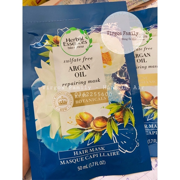 Mặt nạ ủ tóc Herbal Essences BioRenew Argan Oil Hair Reparing Mask phục hồi tóc hư tổn